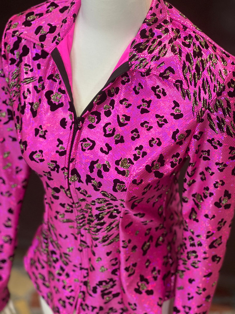 S - Hot Pink Leopard Sparkle