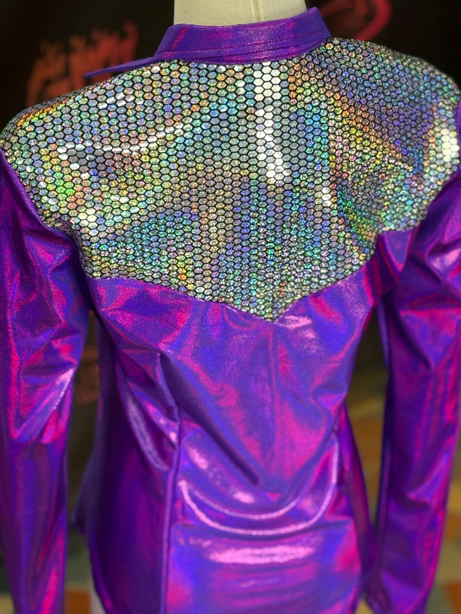 L - Punchy Purple & Sequin Yoke Style