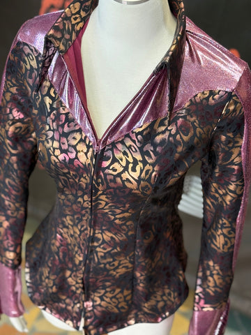 S - Midnight Leopard Clementine Cut with Cuff