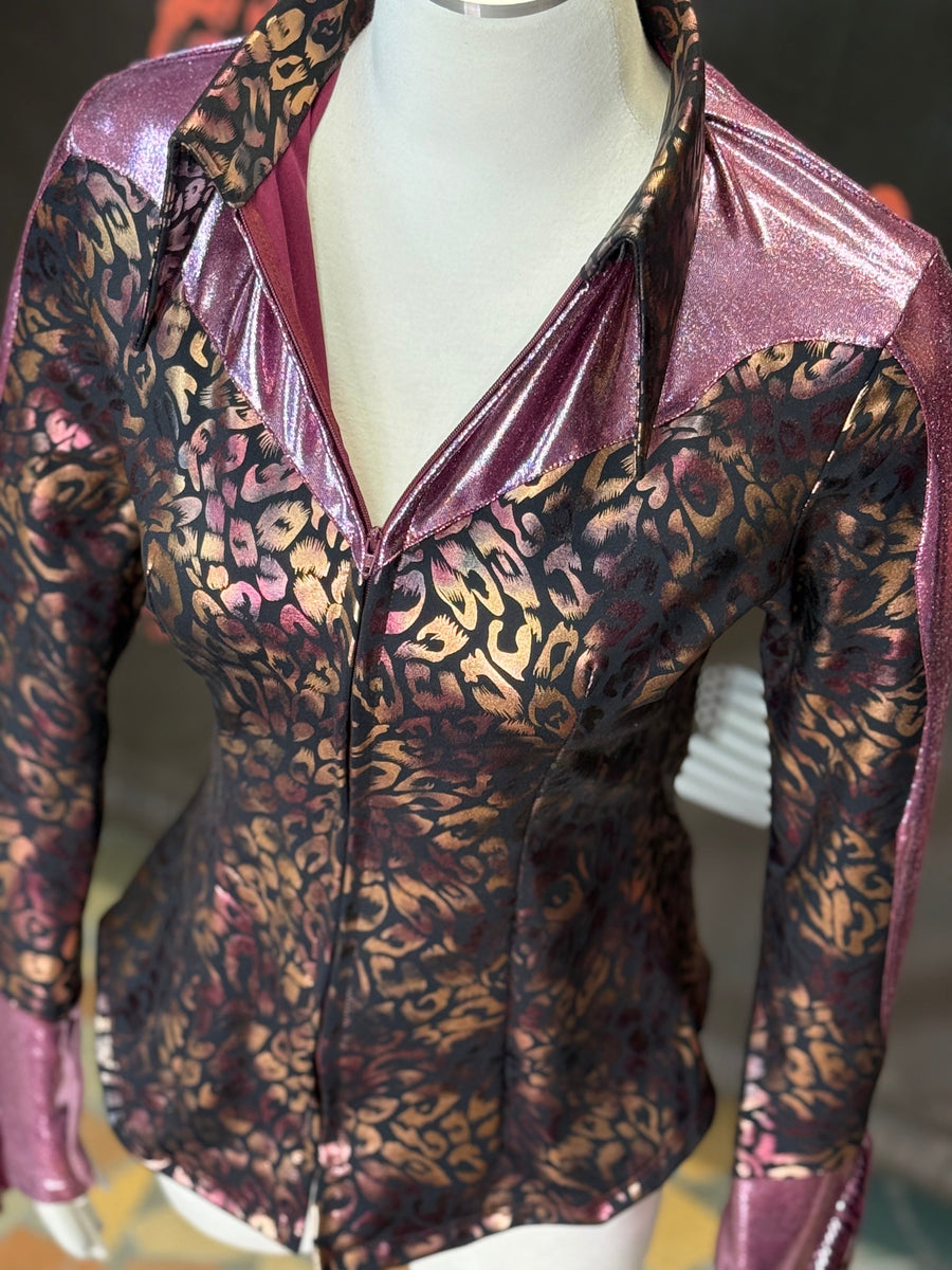 S - Midnight Leopard Clementine Cut with Cuff