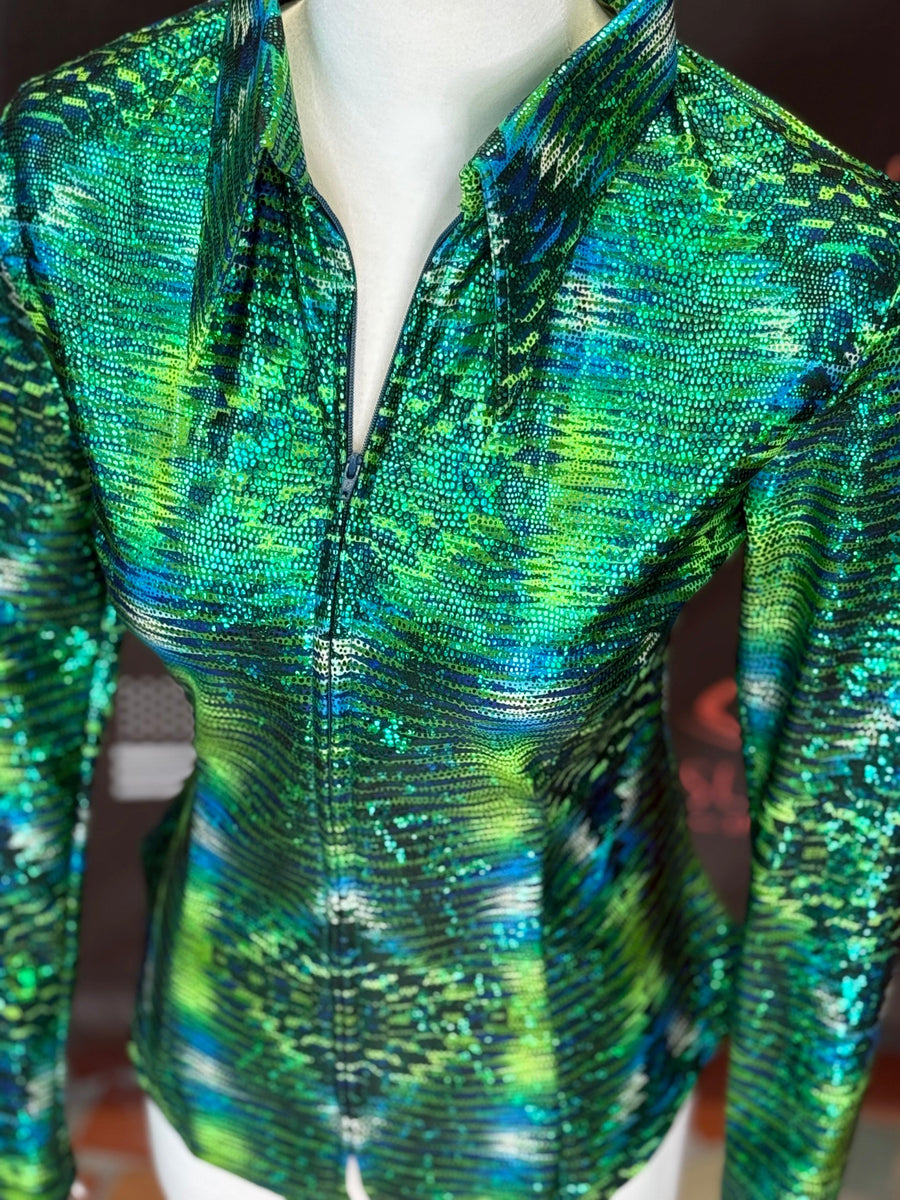 L - Green Aztec Prism