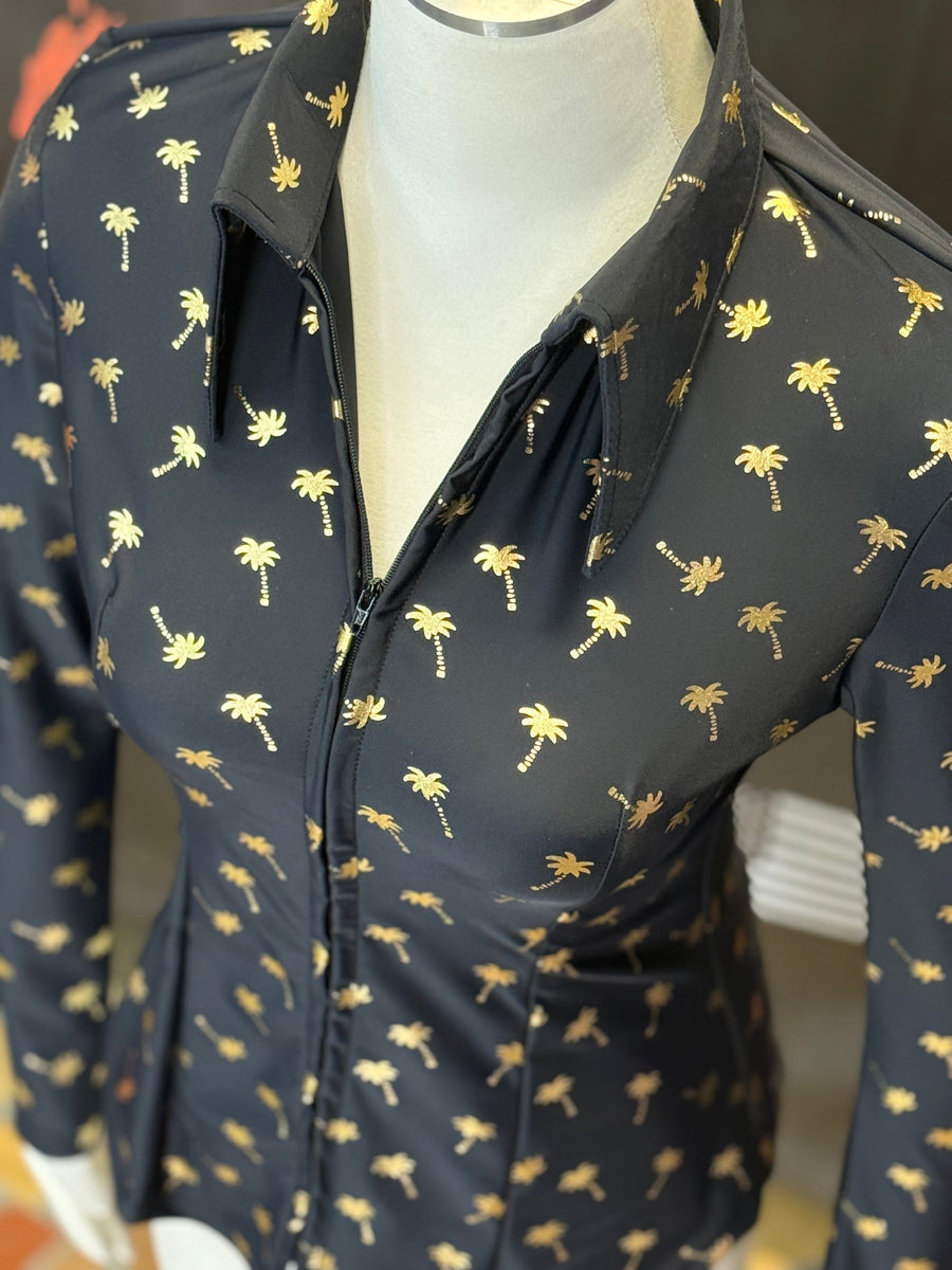 XS - Black with Gold Palms