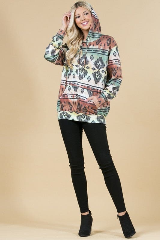 Forest Aztec Hoodie