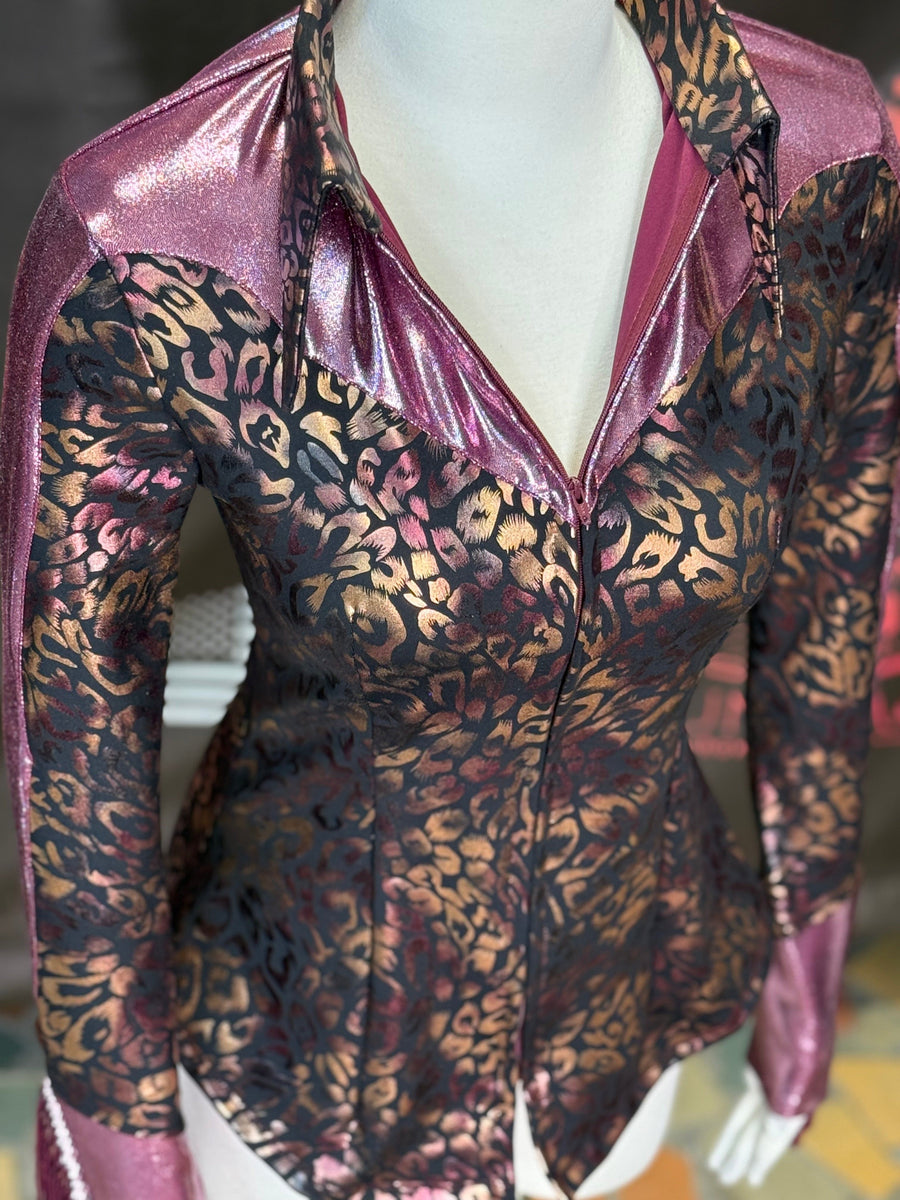 S - Midnight Leopard Clementine Cut with Cuff