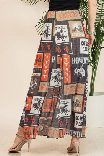 Cowboy Party Mesh Skirt (Lined)