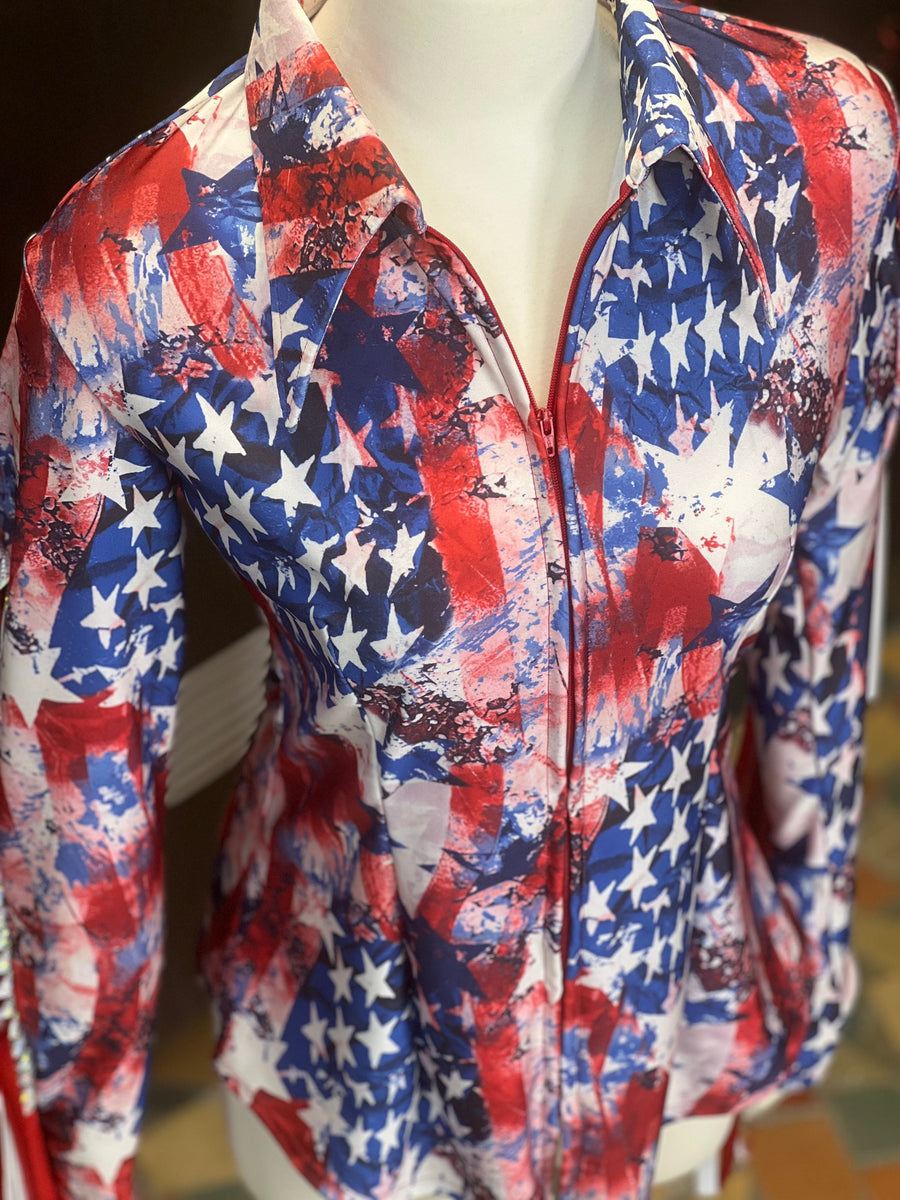 M - Faded Glory with Sleeve Fringe