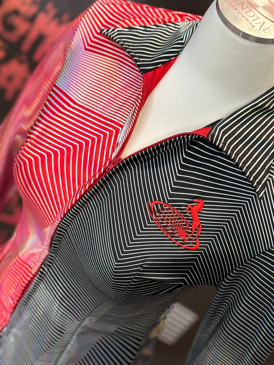 XS - Black/Red Trippy Split Shirt