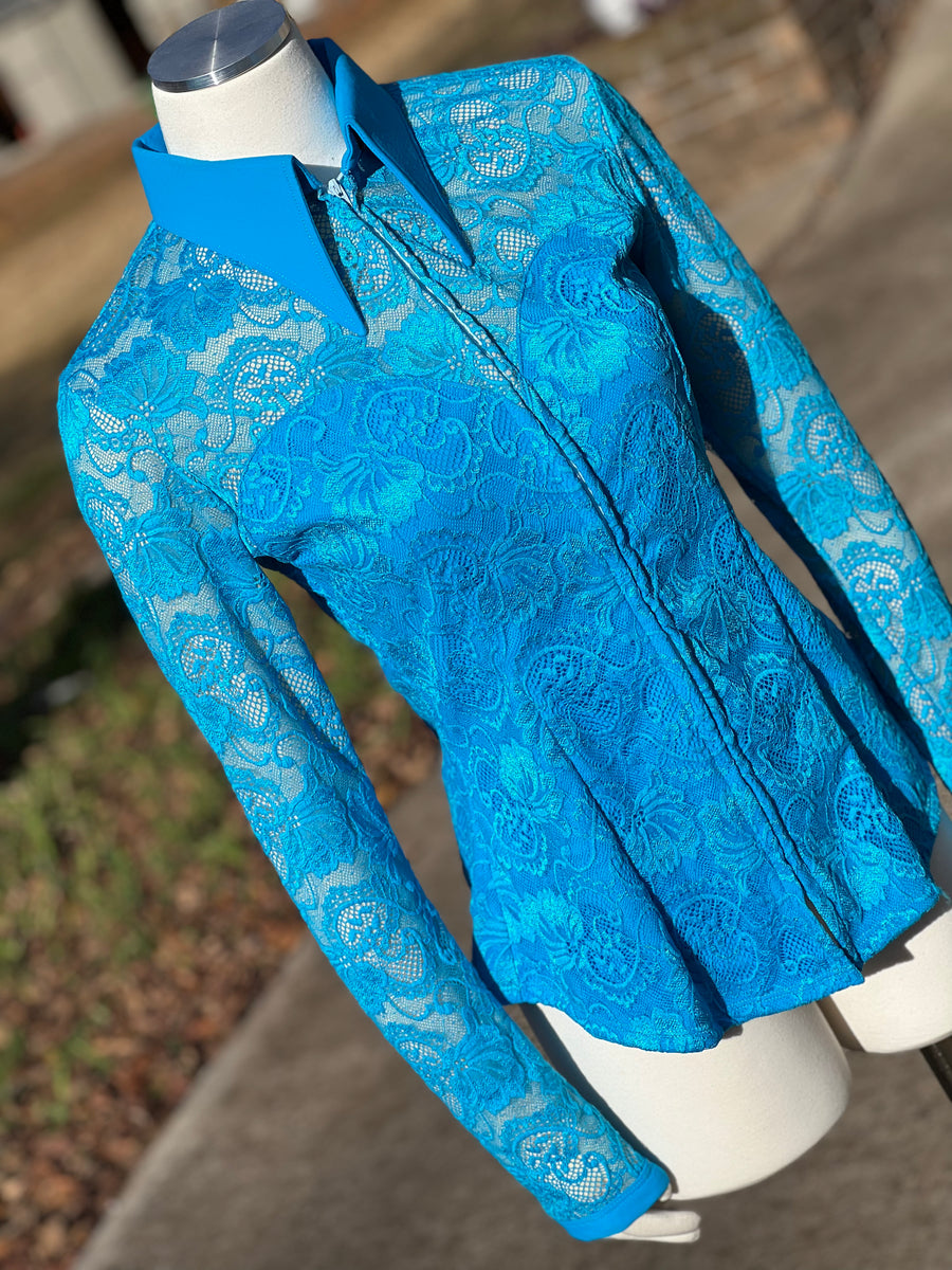 M - Laced Up Kylee Cut in Turquoise (Lined)