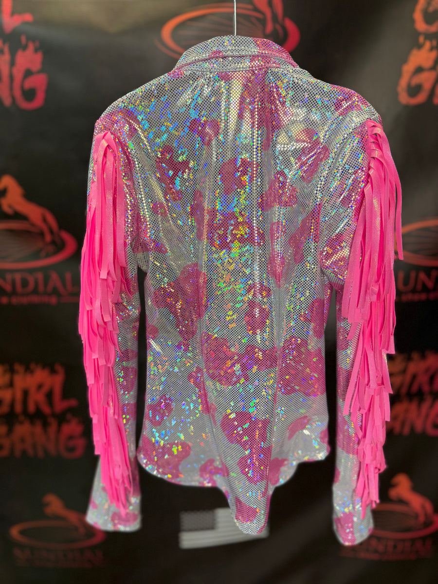 YS - Cow Print Pink + Fringe