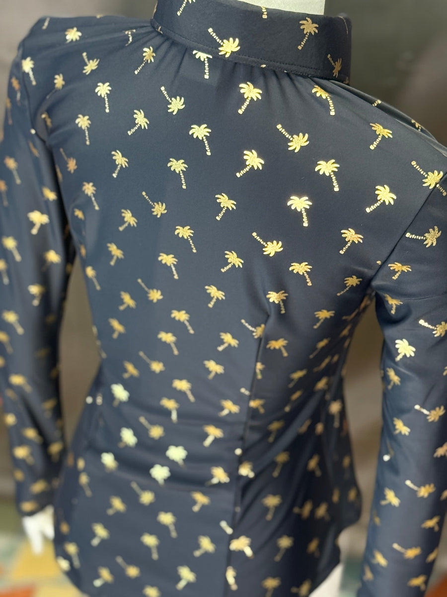 XS - Black with Gold Palms