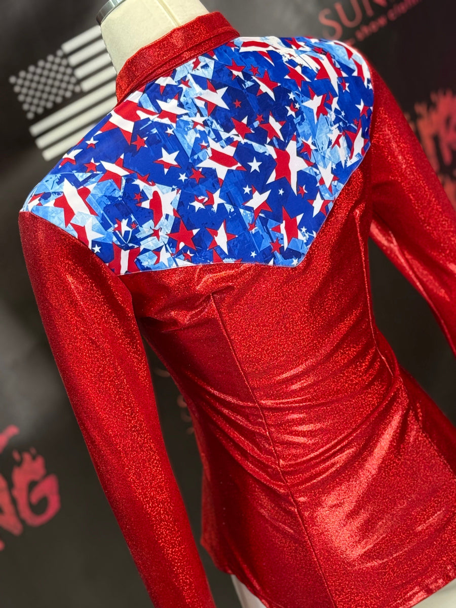 XS - Flag Girl American Yoke Style