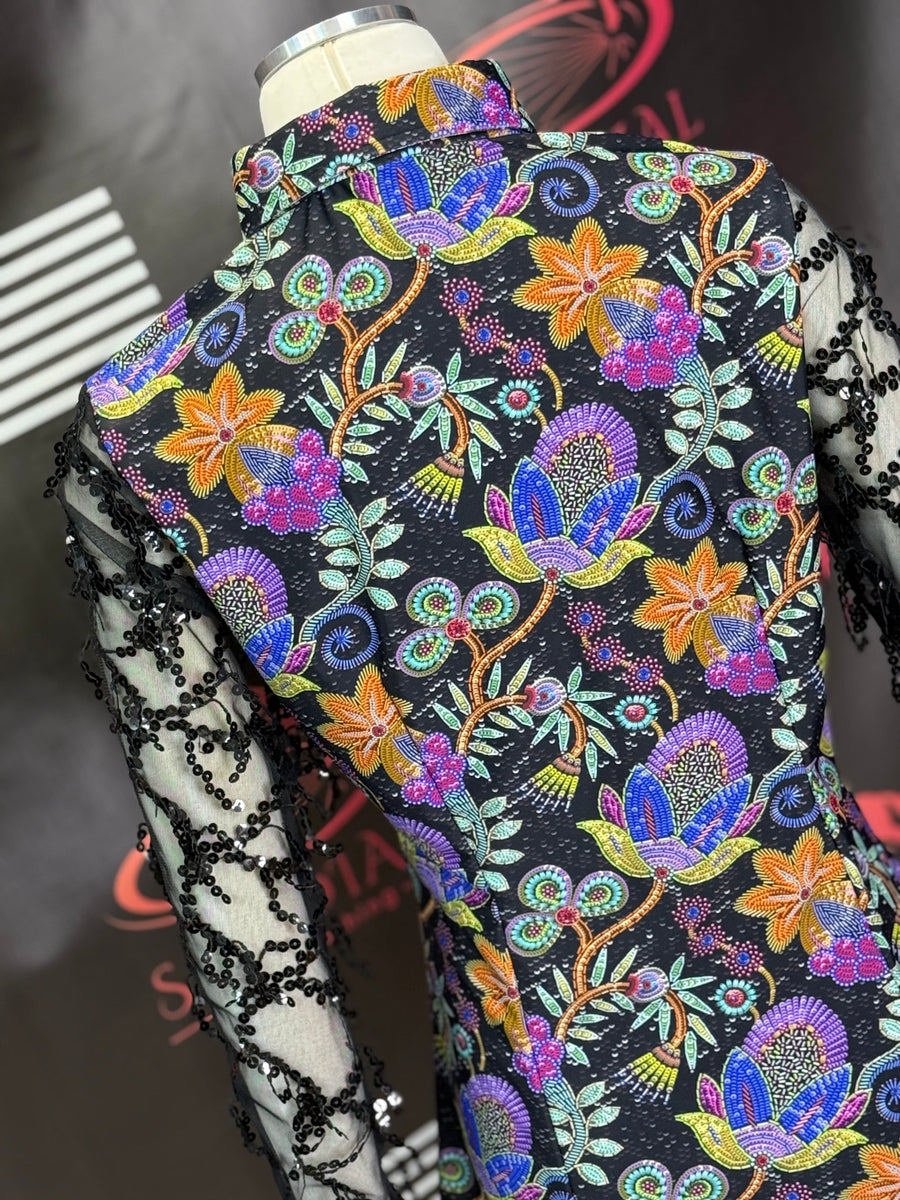 L - Midnight Mariposa Shimmy Sleeve
