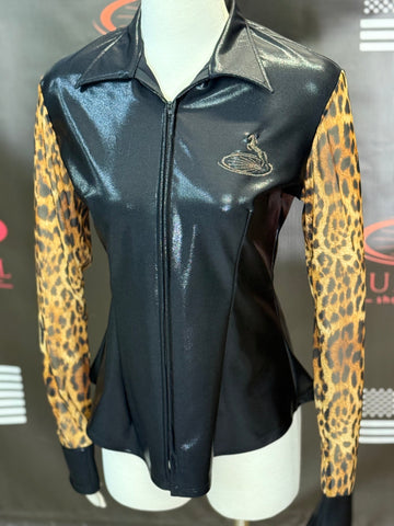 L - Bewitched/Leopard Mesh Sleeve