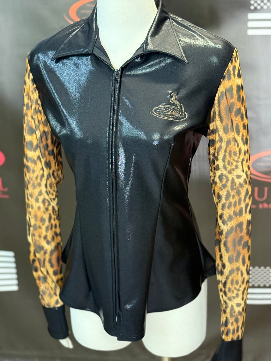 L - Bewitched/Leopard Mesh Sleeve