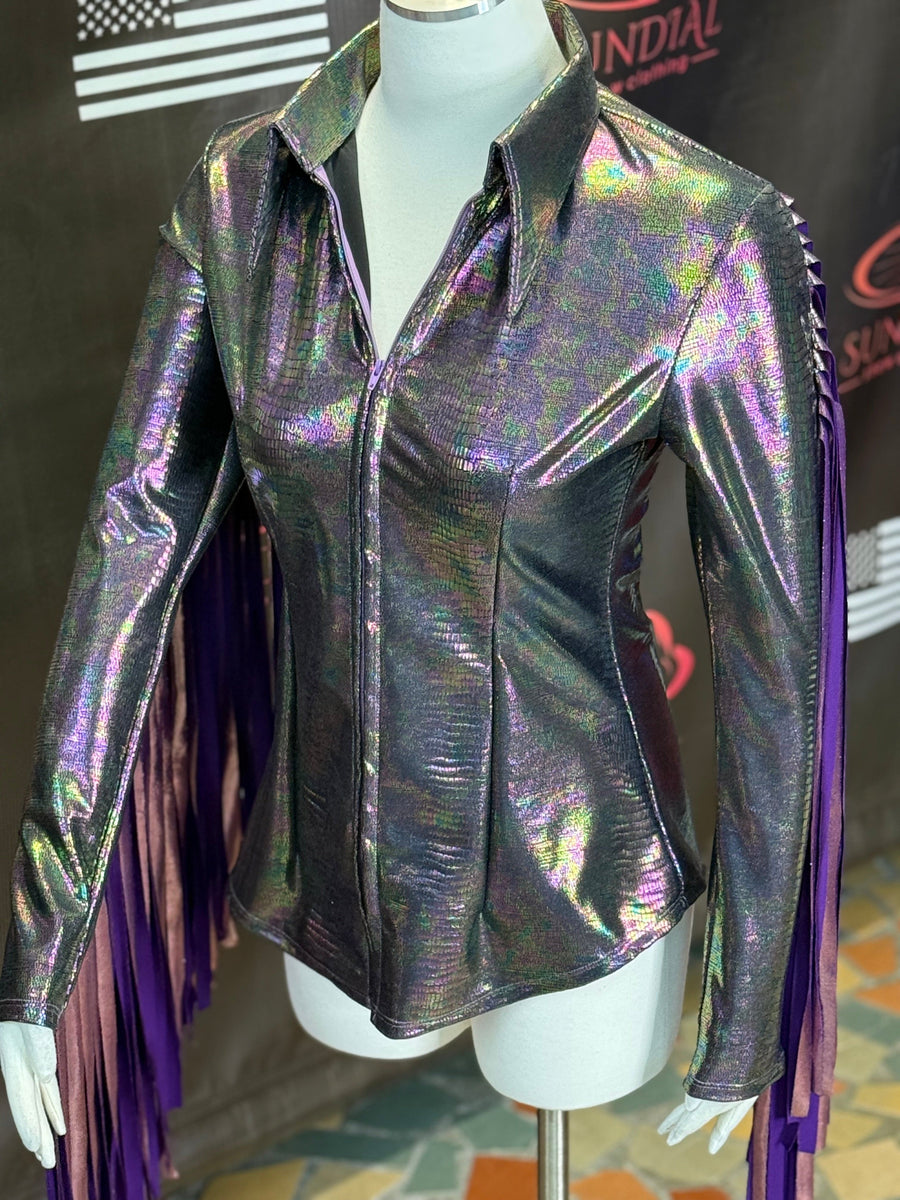 S - Black Pearl Croc + Parade Fringe