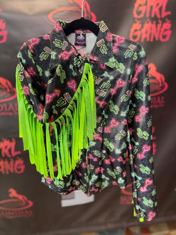 YM - Neon Cactus Prism + Fringe