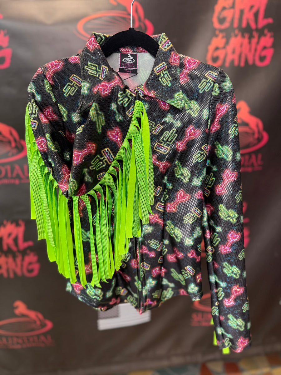 YM - Neon Cactus Prism + Fringe