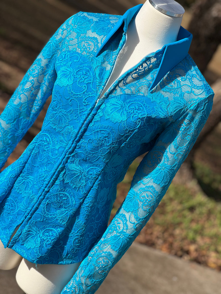 M - Laced Up Kylee Cut in Turquoise (Lined)