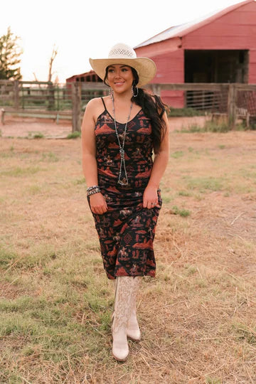 Western Canyon Mesh Dress