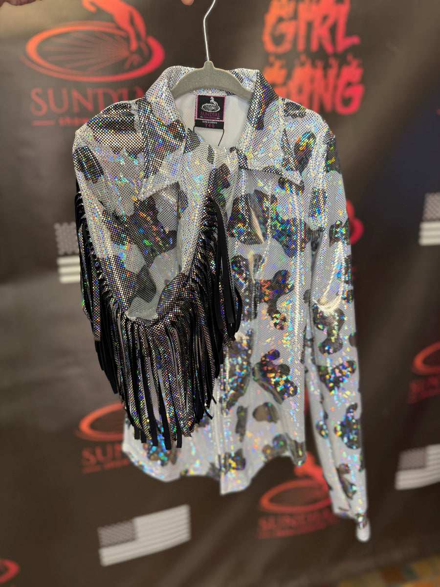 YS - Cow Print Prism + Fringe