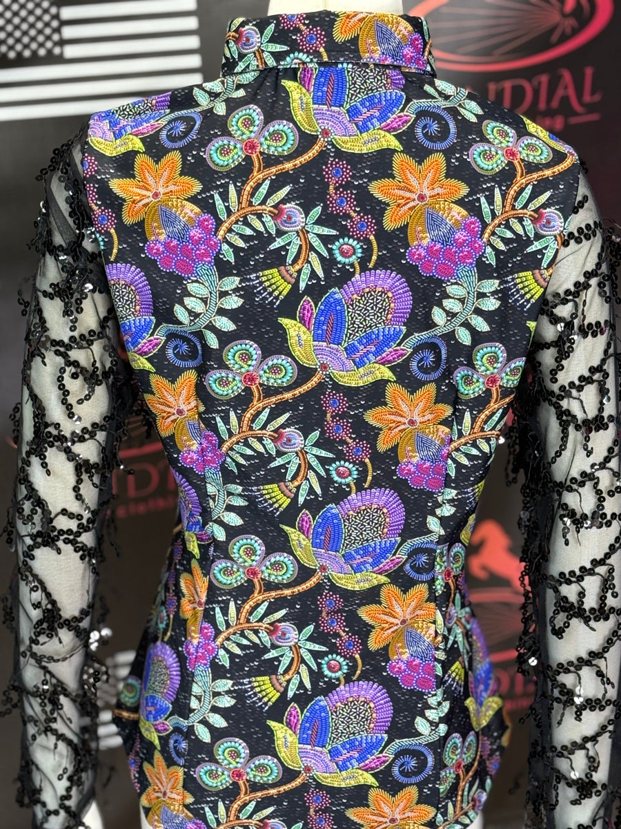 L - Midnight Mariposa Shimmy Sleeve