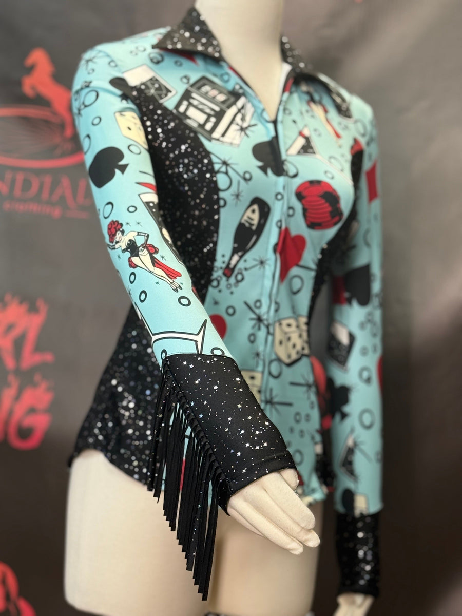 XS - Vegas Bubbles Dolly Cut with Cuff