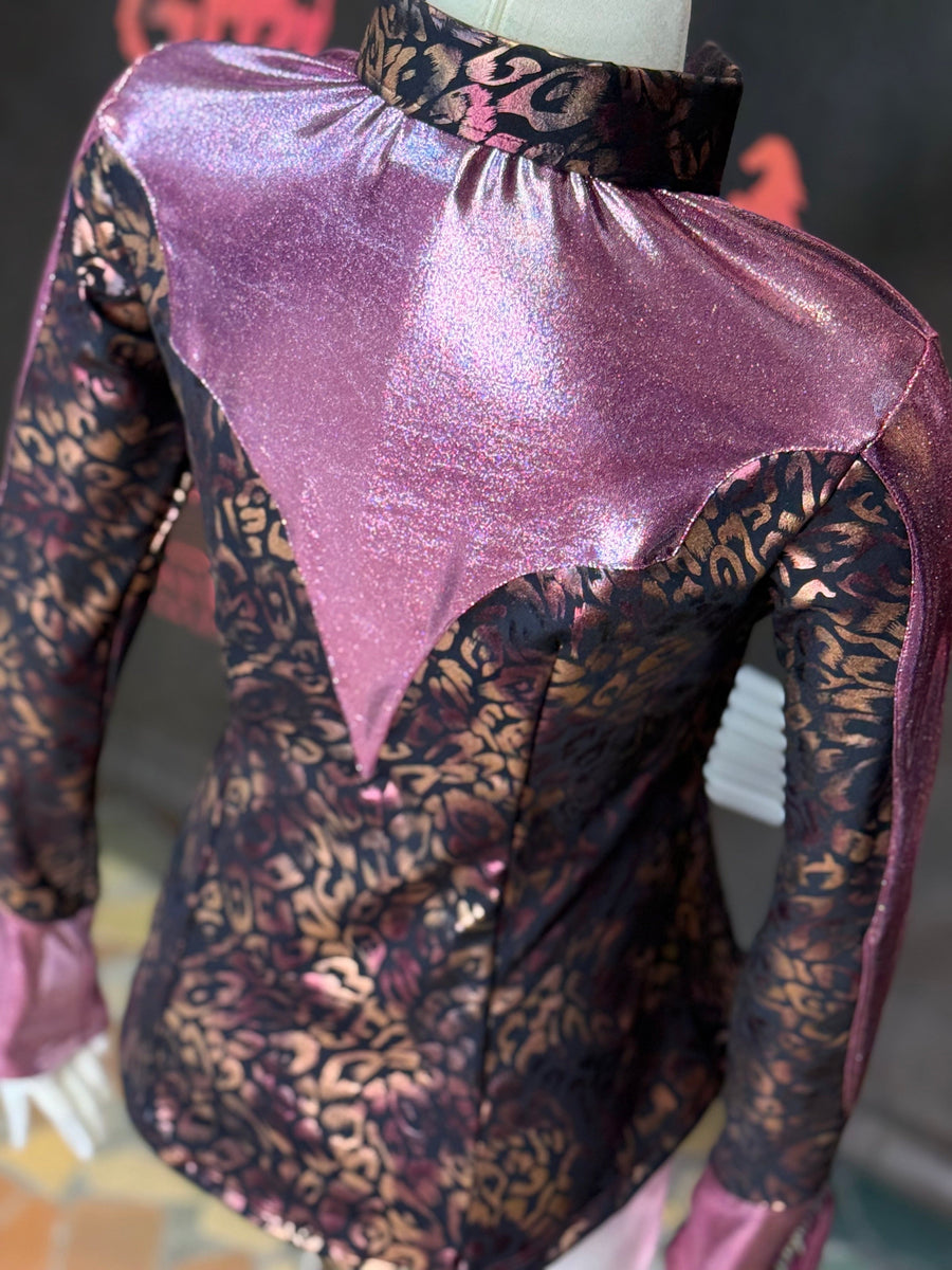 S - Midnight Leopard Clementine Cut with Cuff