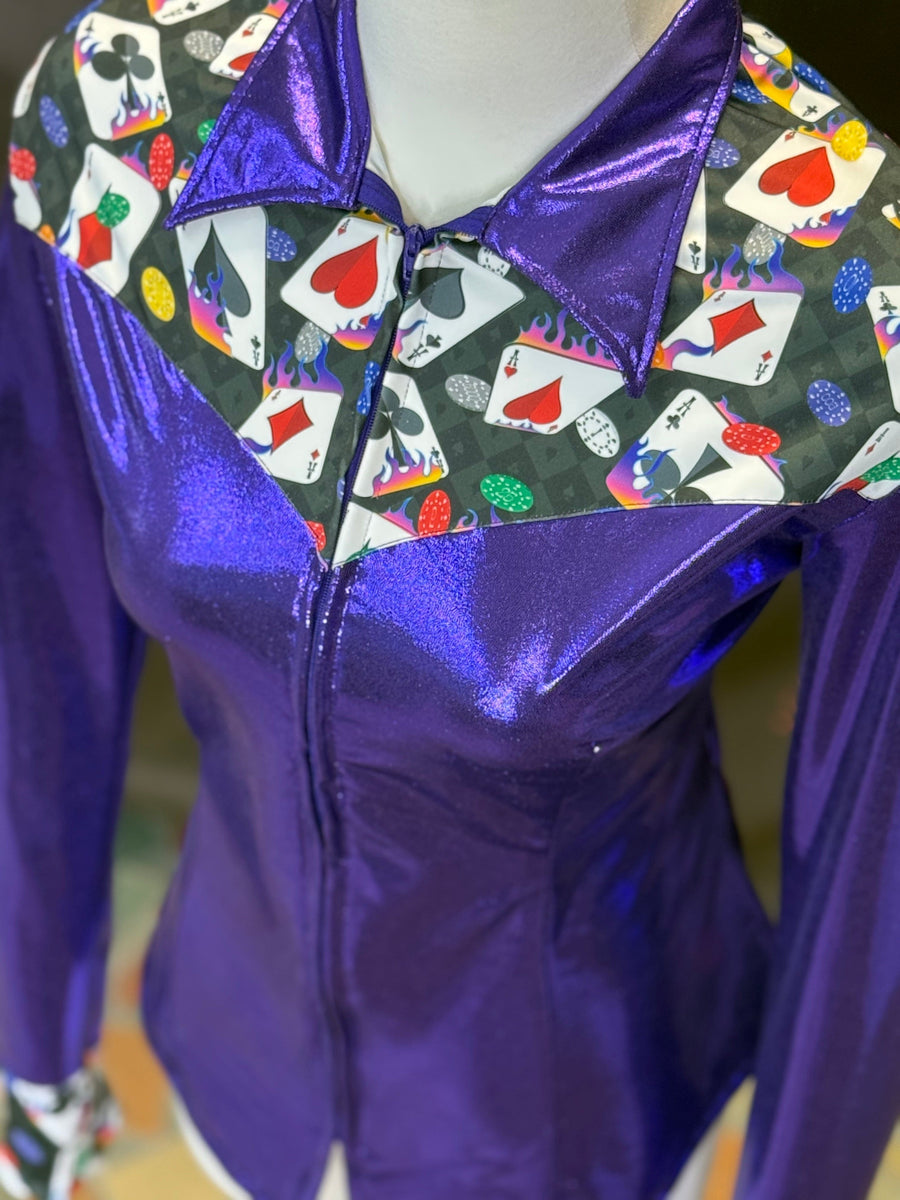 XL - Purple/Flaming Cards Yoke Style