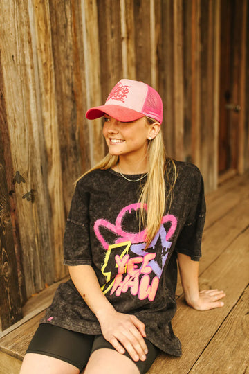 Yee-Haw Graffiti Oversized Tee