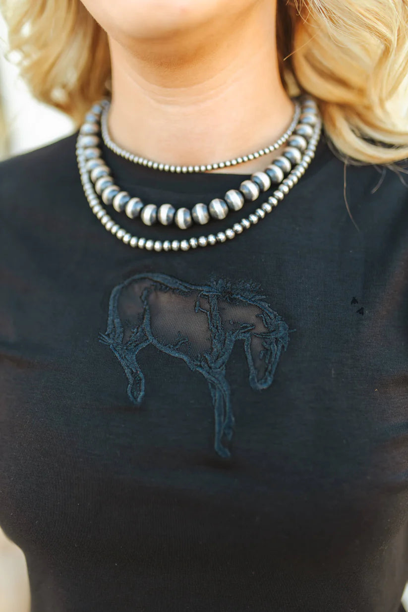 Cold Backed Black Tee