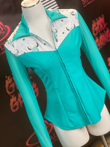 S - Turquoise Steer/Mesh Sleeve