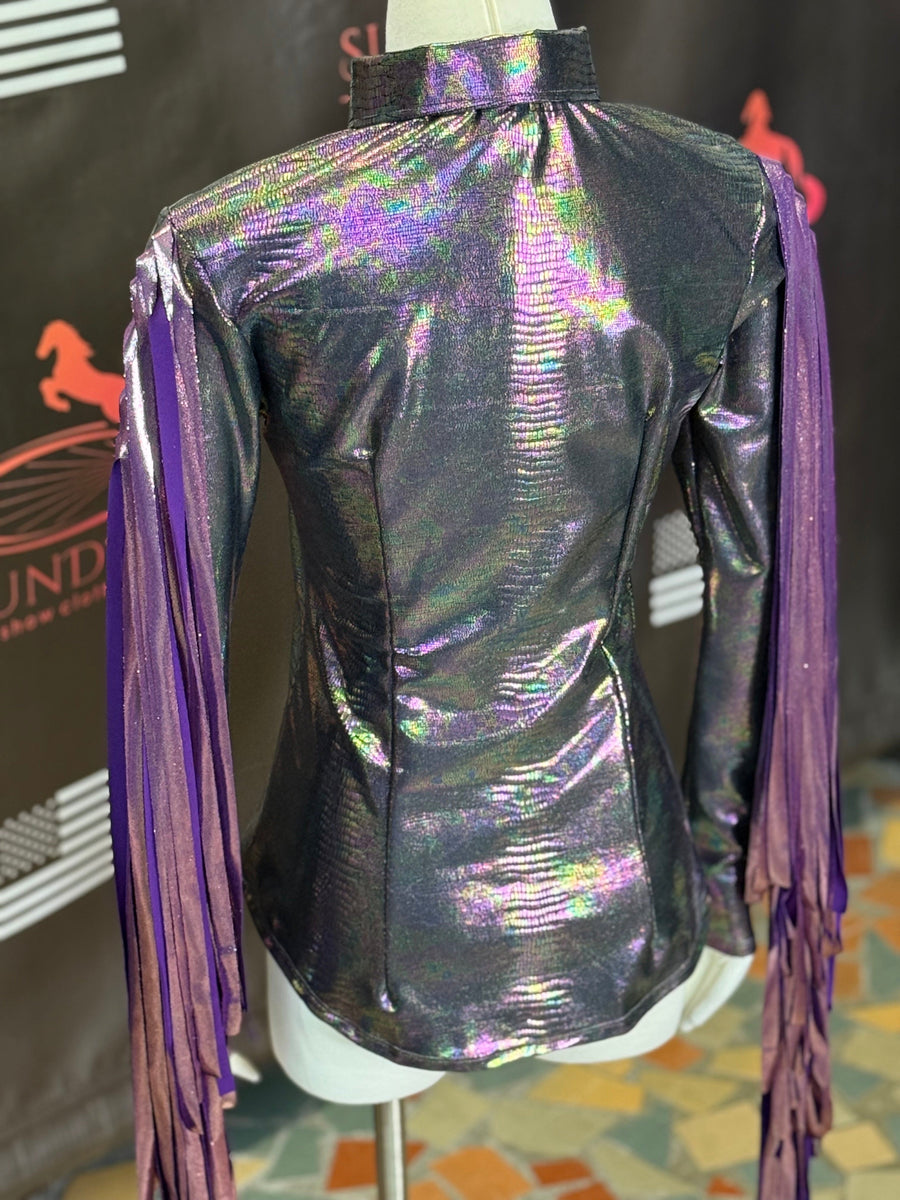 S - Black Pearl Croc + Parade Fringe