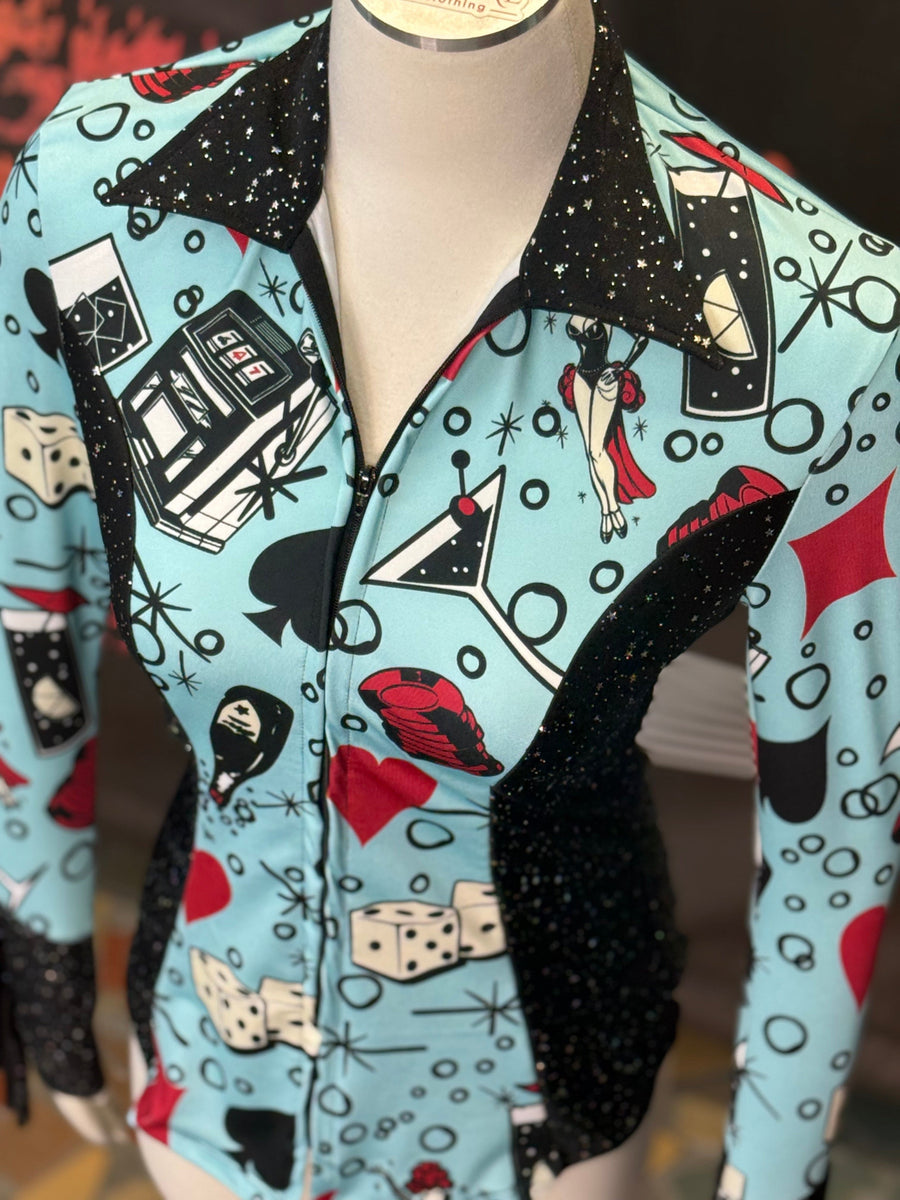 XS - Vegas Bubbles Dolly Cut with Cuff