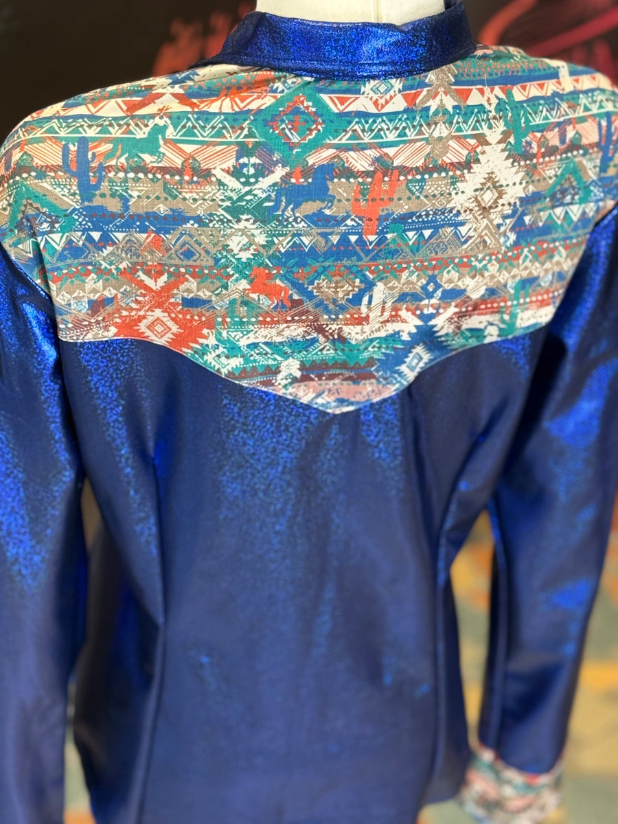 2X - Blue/Canyon Spirit Aztec Yoke Style