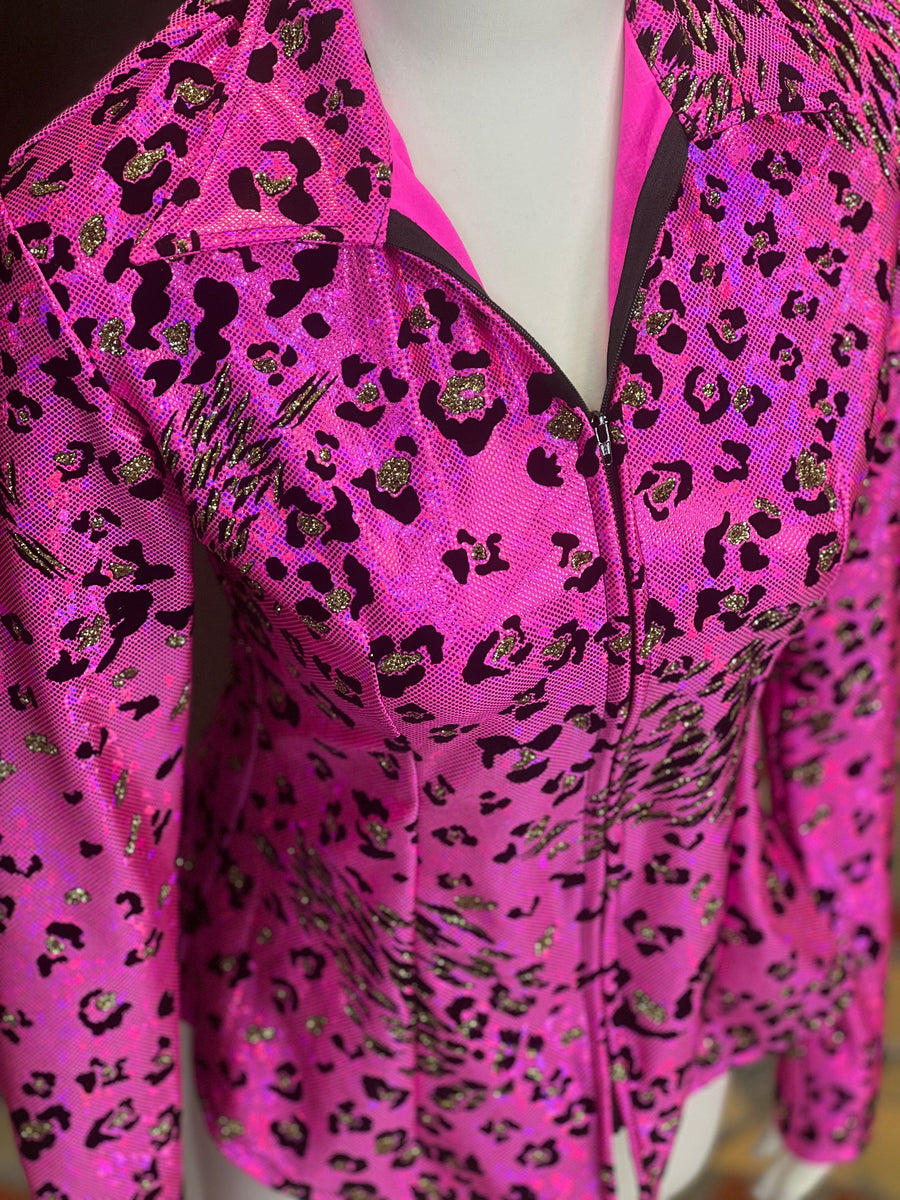 S - Hot Pink Leopard Sparkle