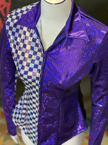 S - Purple Reality Check Colorblock Mix