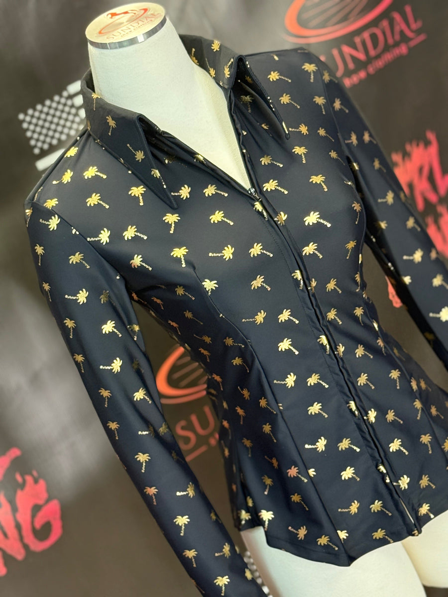 XS - Black with Gold Palms