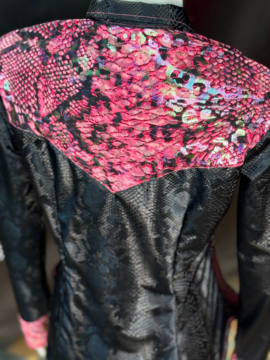 M/L - Pink Illusion Leopard Yoke Style