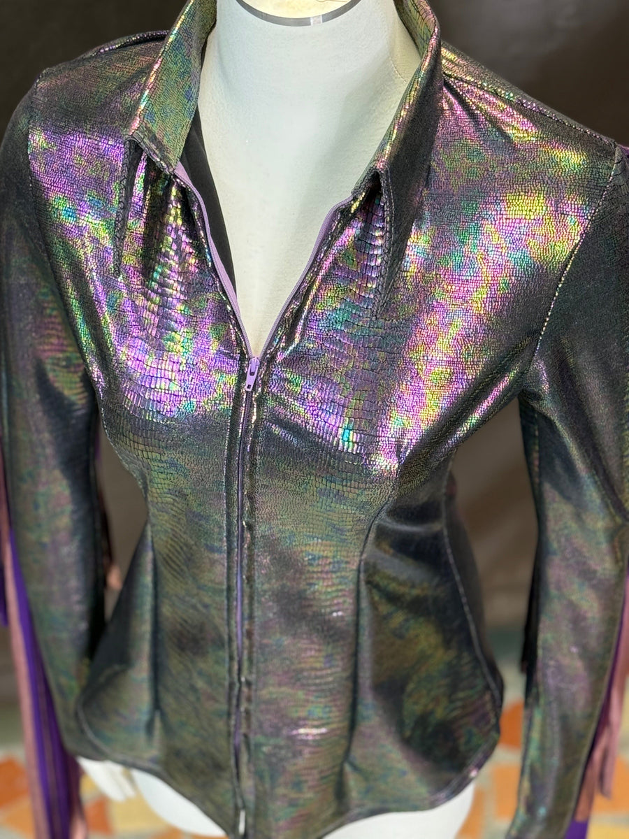 S - Black Pearl Croc + Parade Fringe