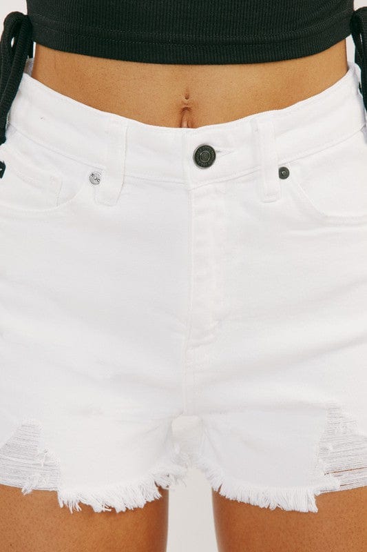S, M - White Denim Shorts