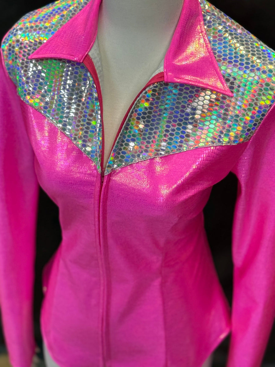 XL - Hot Pink & Sequin Yoke Style