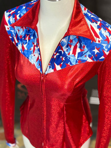 XS - Flag Girl American Yoke Style