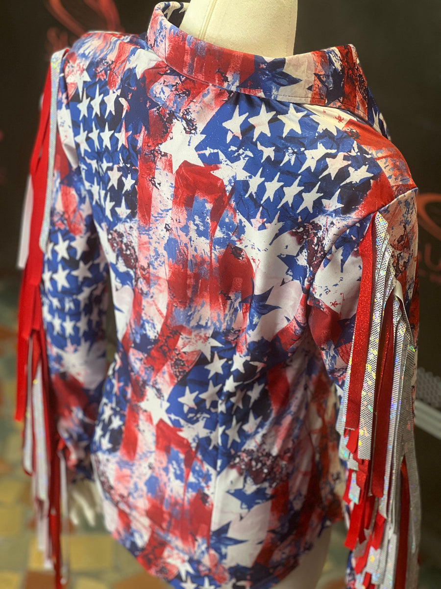 M - Faded Glory with Sleeve Fringe