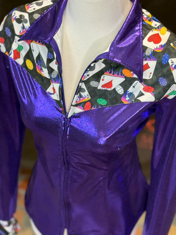 XL - Purple/Flaming Cards Yoke Style