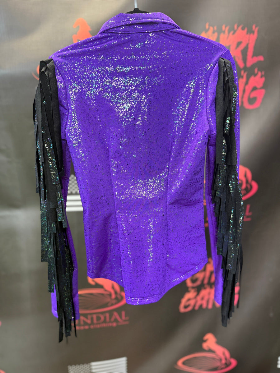 YM - Purple Neon Confetti + Fringe