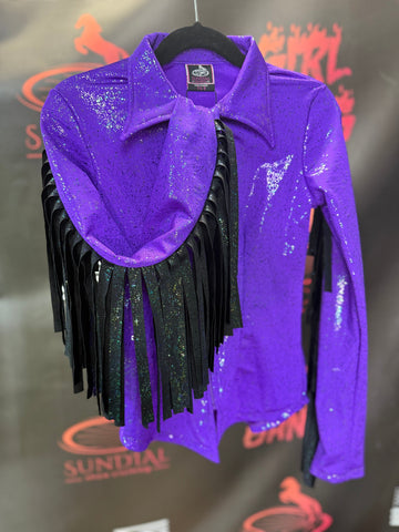 YM - Purple Neon Confetti + Fringe