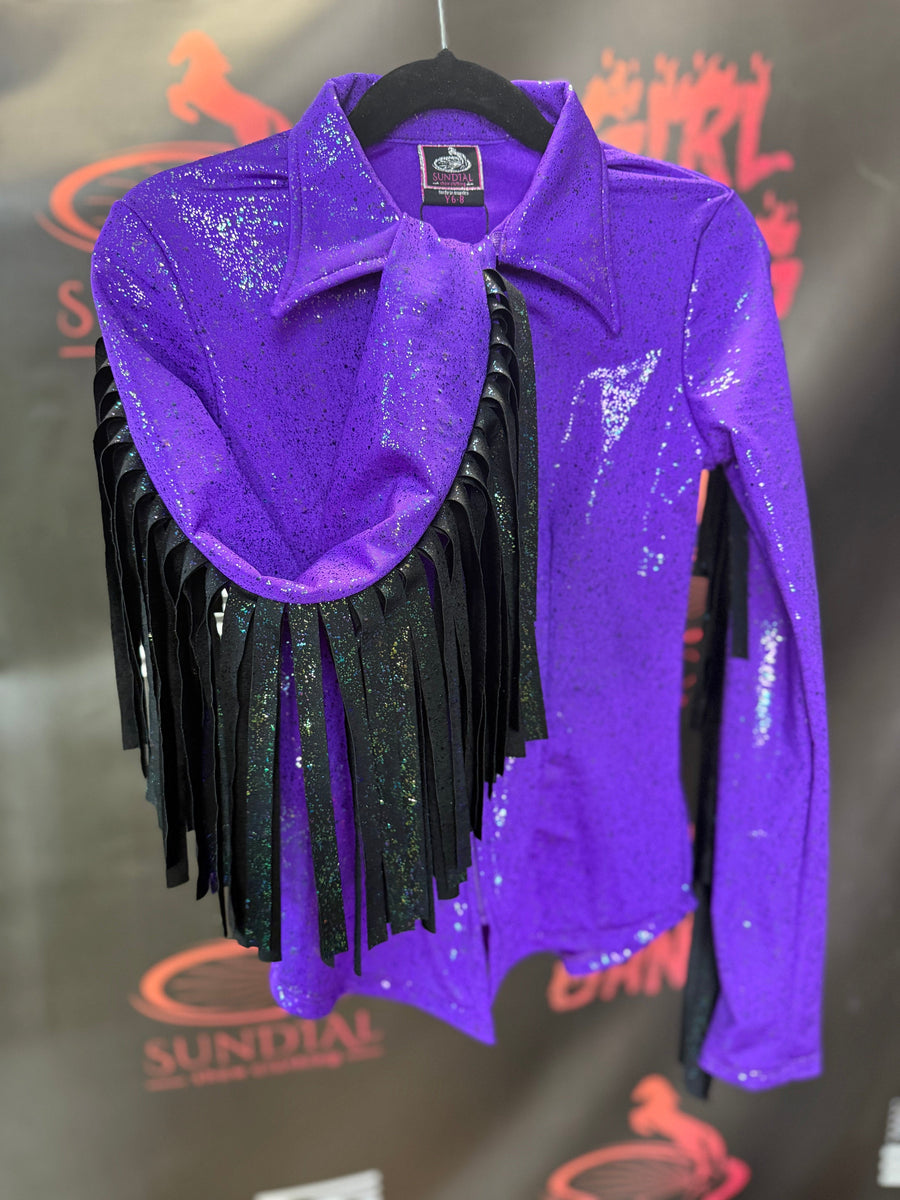 YM - Purple Neon Confetti + Fringe