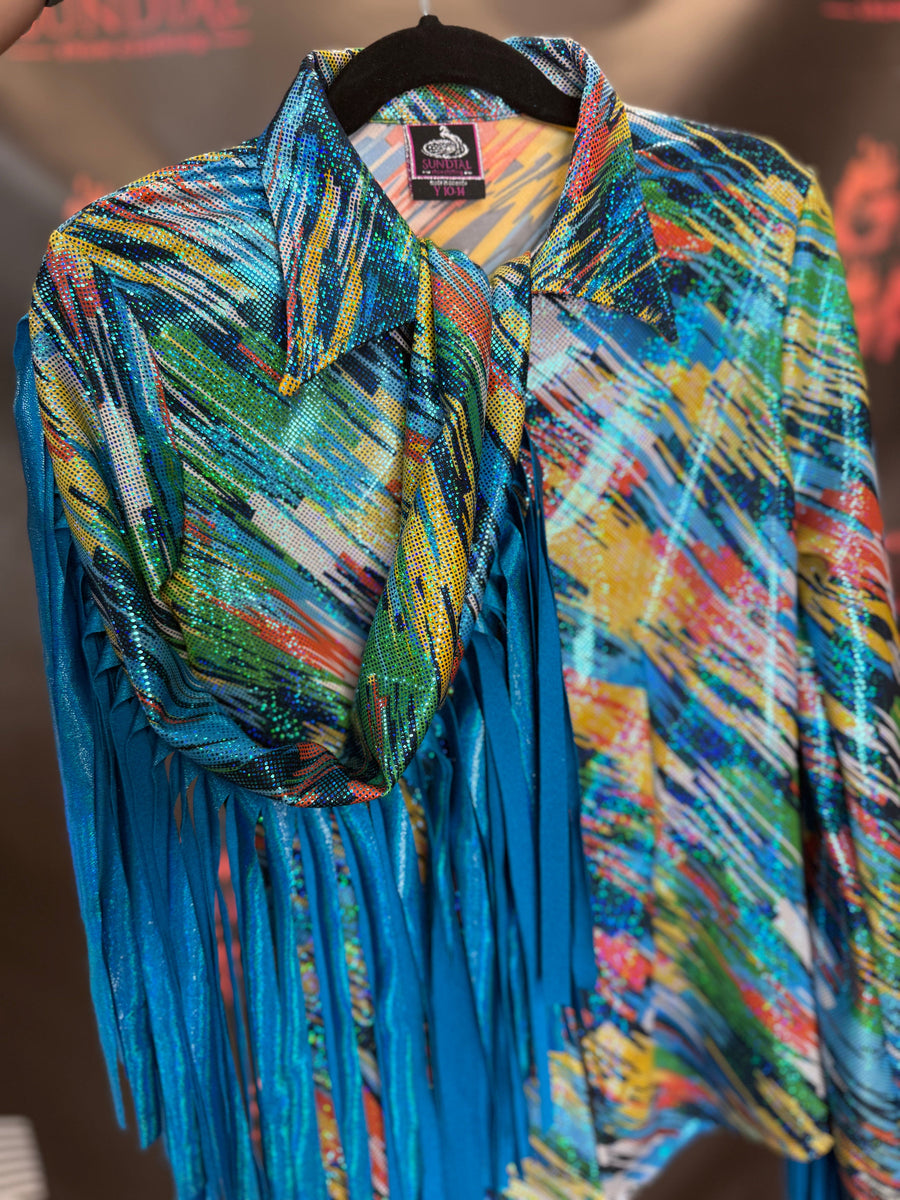 YL - Sunset Reflections Blue + Fringe