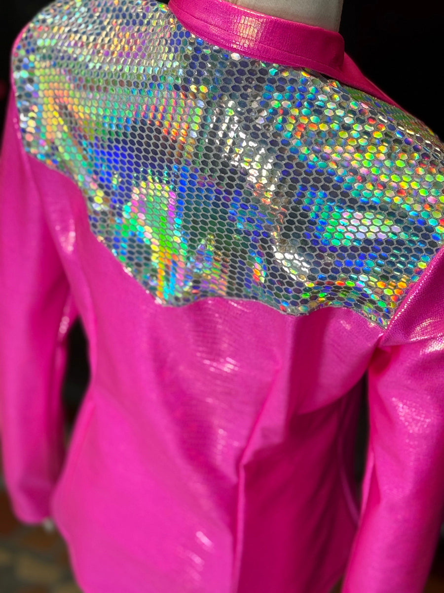XL - Hot Pink & Sequin Yoke Style