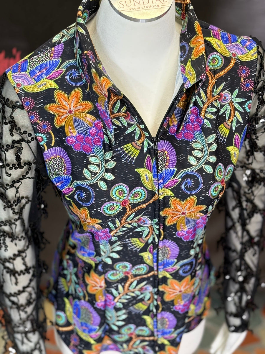 L - Midnight Mariposa Shimmy Sleeve